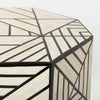 Bone Inlay Side Table Full Geometric Black 4