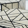 Bone Inlay Side Table Full Geometric Black 3