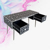 FUSION Bold Geometric Bone Inlay Desk Black 3