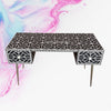 FUSION Bold Geometric Bone Inlay Desk Black 2