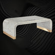 Waterfall Bone Inlay Coffee Table Grey 2