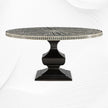 Bone Inlay Round Floral Dining Table Black 3