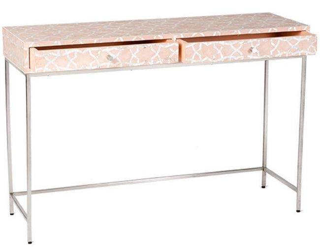 Fez Mother Of Pearl Inlay Console - Pale Pink 1