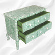 Estelle Bone Inlay 2 Drawer Chest Green 3