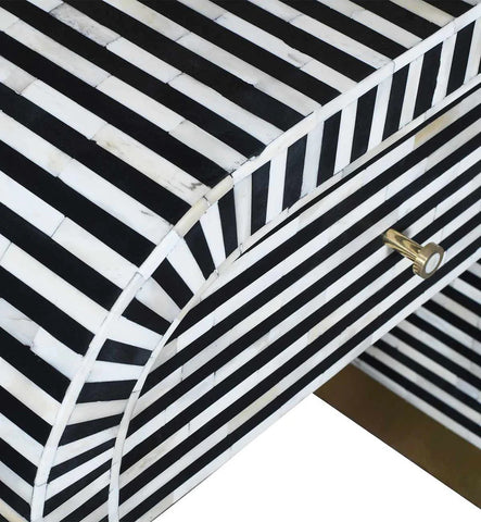 Waterfall Bone Inlay Bedside Black 4