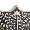 Floral Bone Inlay Headboard Black 3