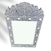 Floral Bone Inlay Crested Mirror Grey 3