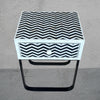 FUSION Chevron Bone Inlay Bedside Black Ready to Ship 2