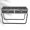 FUSION Curvy Geometric Bone Inlay Desk Black 2