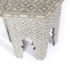 Bone Inlay Geometric Design Hexagonal Table Grey 3