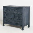 Luxury Handcarved Lombok 3 Drawer Dresser Indigo 2