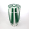 Bone Inlay Stripe Design Drum Side Table Green