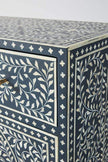 Bone Inlay Scroll Vine Buffet Indigo Blue 5