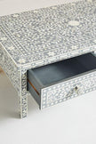 Floral Bone Inlay 2 Drawer Coffee Table Grey 5