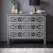 Heritage Bone Inlay Chest of 3 Drawers Black 1