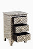 Tikdi Bone Inlay 3 drawers Nightstand black 3