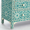 Marrakeesh Bone Inlay Chest Of 4 Drawers Green 4