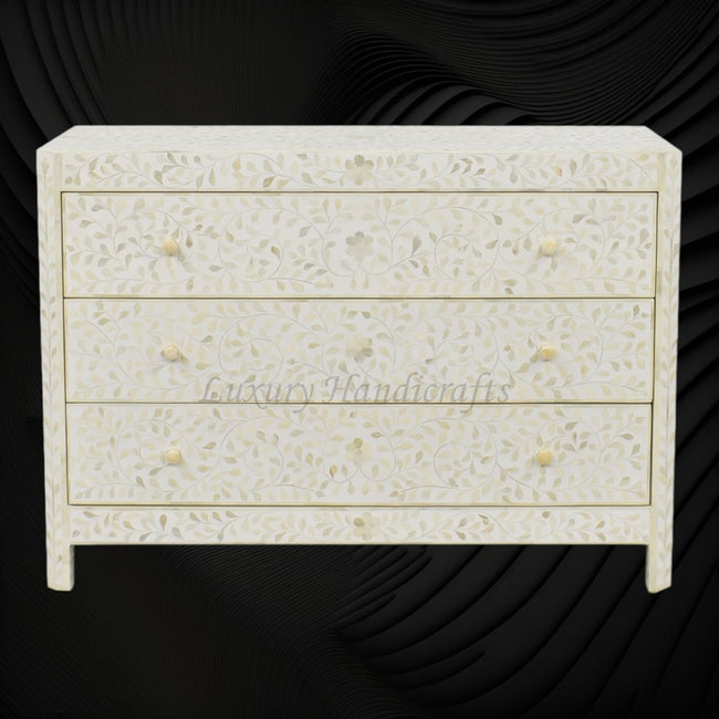 Bone Inlay Lexi Dresser White 1