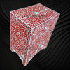 MOP Floral 1 Drawer 2 Door Bedside Table Red 2