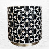 MOP Inlay Lotus Accent Table Black 4