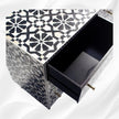 Bone Inlay Moroccan 9 Drawer Chest Black 3