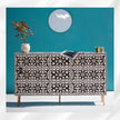 Bone Inlay Moroccan 9 Drawer Chest Black 1