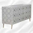 Bone Inlay Moroccan 9 Drawer Chest Grey 3