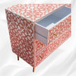 Bone Inlay Moroccan 9 Drawer Chest Orange 3