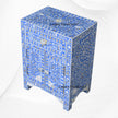 MOP Floral 1 Drawer 2 Door Bedside Table Blue 3