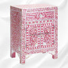 MOP 1 Drawer 2 Door Bedside Table Pink 2