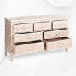 Pale Pink Mother Of Pearl Inlay Chest Of 7 Drawers