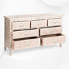 Pale Pink Mother Of Pearl Inlay Chest Of 7 Drawers