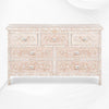 Pale Pink Mother Of Pearl Inlay Chest Of 7 Drawers