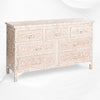 Pale Pink Mother Of Pearl Inlay Chest Of 7 Drawers