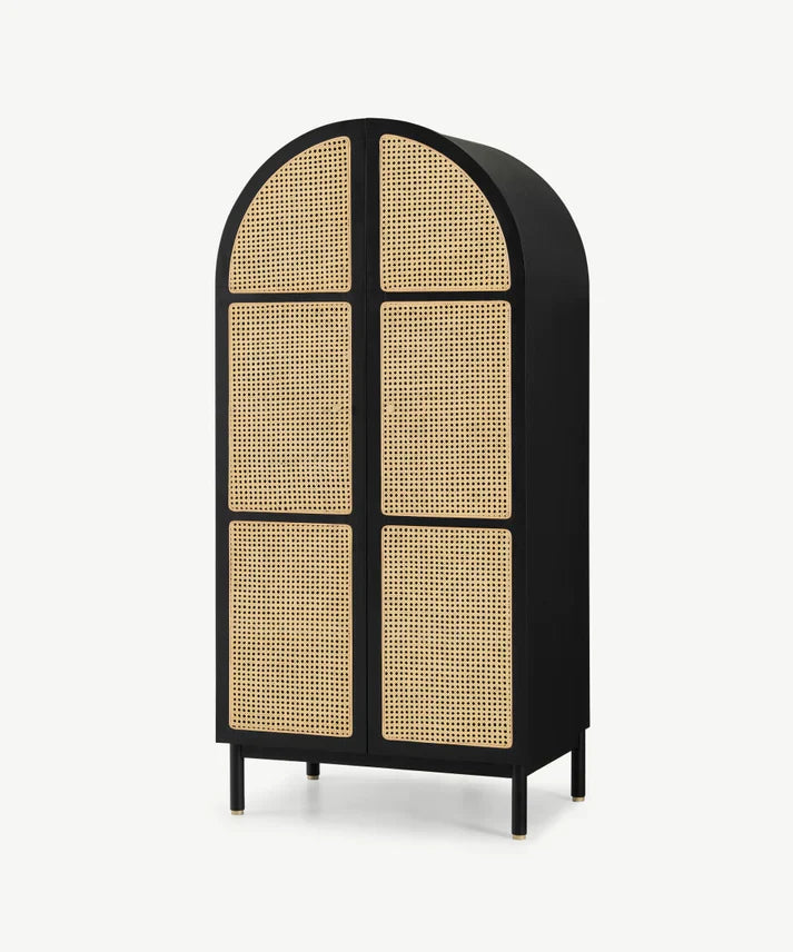 Rocky Rattan Solid Wood Wardrobe 5