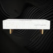 Stripe Bone Inlay Coffee Table White 1