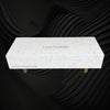 Stripe Bone Inlay Coffee Table White 2