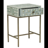 Dot Bone Inlay Nightstand Green 2