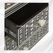 Tribal Bone Inlay Chest of 4 Drawers Black 2