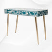 Vine Bone Inlay Desk Teal Green 1