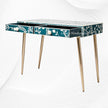 Vine Bone Inlay Desk Teal Green 2