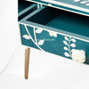 Vine Bone Inlay Desk Teal Green 6