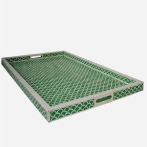 Fish Scale Design Tray in Green Color