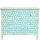 Honeycomb Design Bone Inlay Chest in Turquoise Color