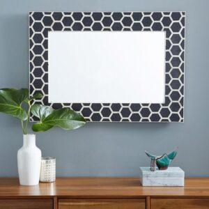 Honeycomb Mirror Frame in Black Color