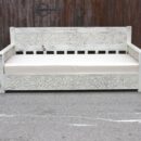 Antique White Painted Carved Daybed