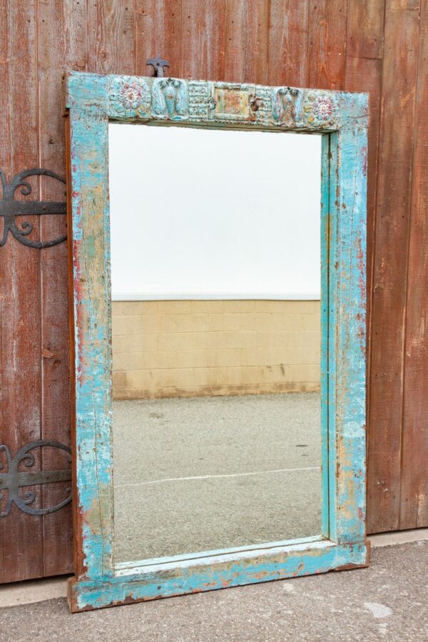 Antique wooden mirror frame