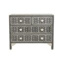 Bone Inlay Chest of four Drawers Black