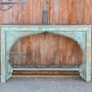 Moorish Arched Antique Blue Console Table