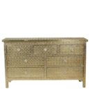 Embossed 7 Drawers Brass Chest main